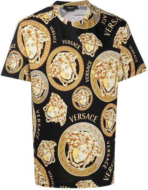 versace cropped t shirt with medusa|Versace Medusa print t shirt.